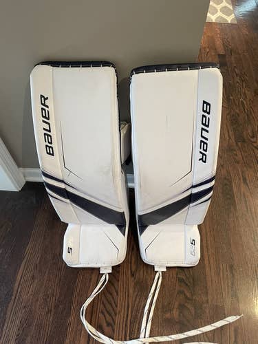 Blue Intermediate 32" Bauer Supreme S29 Goalie Leg Pads