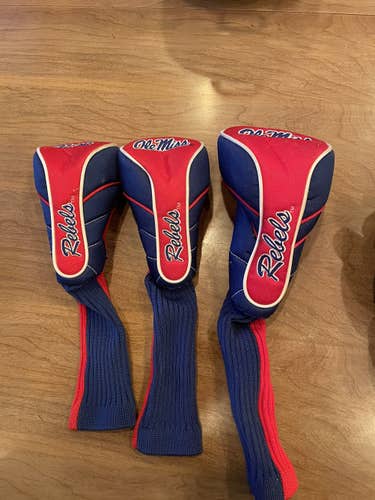 Ole Miss Golf Headcover Set - 1, 3, X