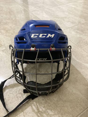 Royal Blue CCM Tacks 710 Small Helmet with Cage