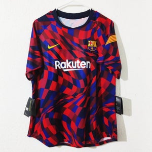 Nike FC Barcelona Pre-Match Soccer Jersey 20/21 CD5836-658 Women's Size XL