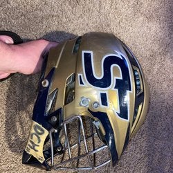 Gold Used Player's Cascade Pro-7 Helmet