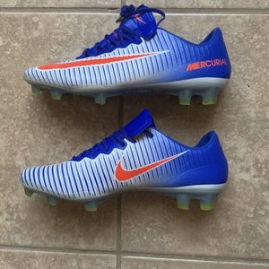 Blue Unisex Size 7.0 (Women's 8.5) Nike Mercurial Vapor Cleats