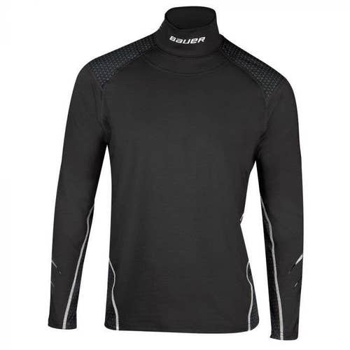 New Adult Bauer NG Premium Grip Neck Protector Kevlar Long Sleeve Shirt Black Extra Large xlarge XL