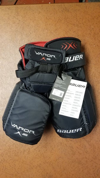 Black Youth Bauer Vapor X:40 Hockey Goalie Pants