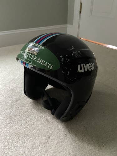 Black Unisex Large UVEX Race + Helmet FIS Legal