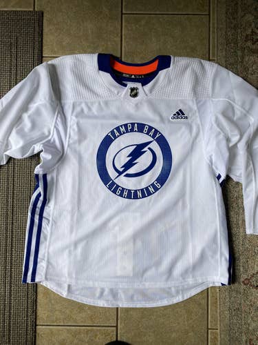Pro Stock Tampa Bay Lightning Adidas Practice Jersey Made in Canada