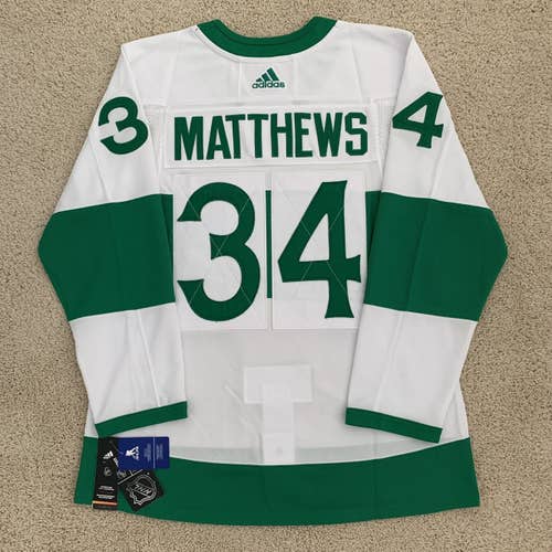 Size 52 (L) Maple Leafs Auston Matthews Retro St Pats Authentic Jersey Men's