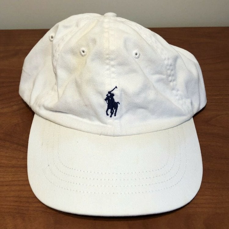 all white polo hat