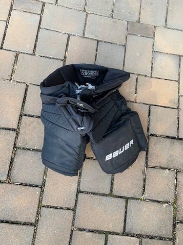 Black Used Intermediate Medium Bauer Supreme S190 Hockey Goalie Pants