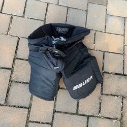 Black Used Intermediate Medium Bauer Supreme S190 Hockey Goalie Pants