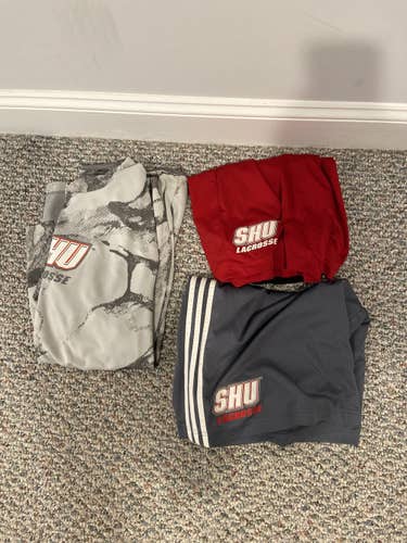 Adidas sweatshirt and shorts