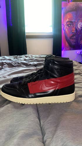 Black Men's Size 11.5 (Women's 12.5) Air Jordan Retro 1 Shoes