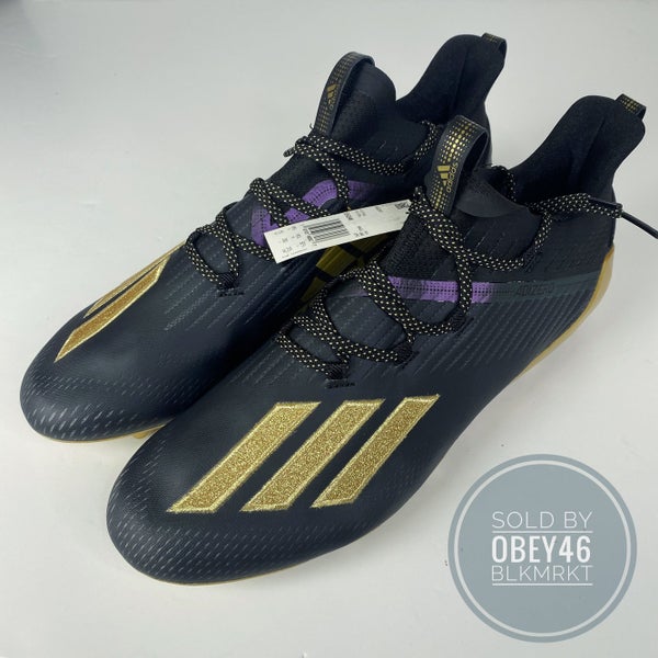 Adidas Adizero x Anniversary Football Cleats Black/Gold Metallic   15