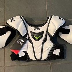 NEW w/ TAGS STX CELL IV LACROSSE SHOULDER PADS MEDIUM RETAIL $130