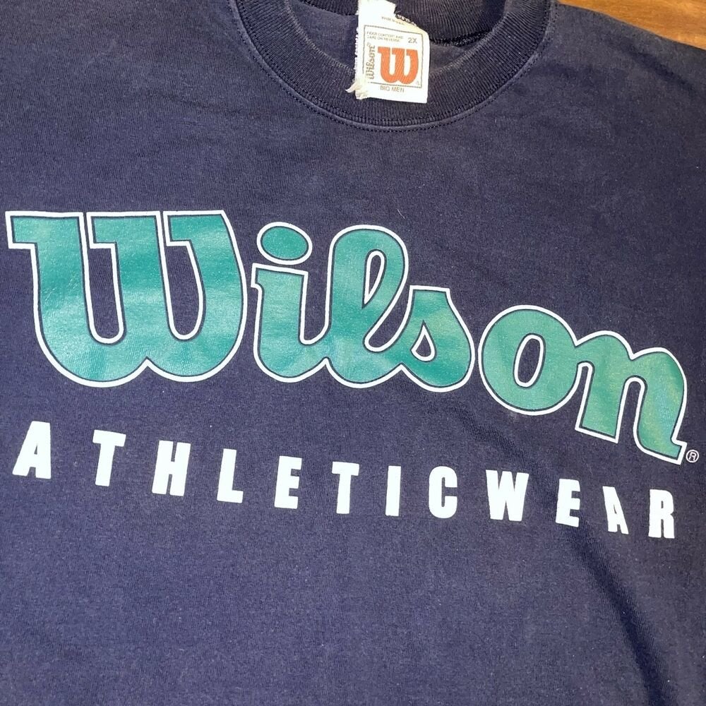 Vintage 90s wilson to win since 1914 made to win  full print design sportswear brand streetwear tshirt jersey size L XL