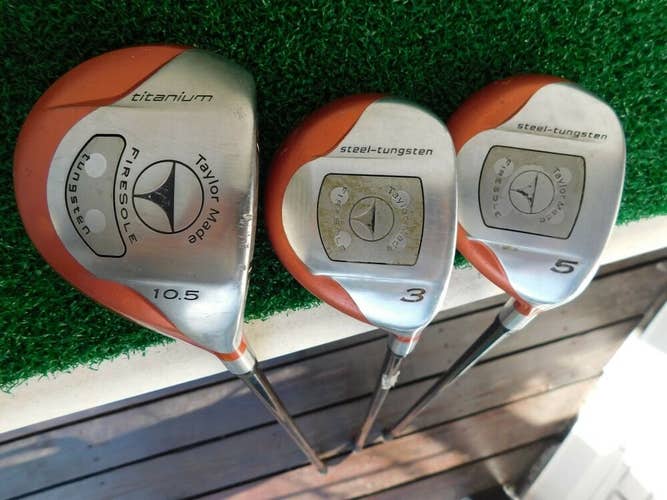 TaylorMade Firesole (Driver, 3W, 5W) Wood Set w/ TM Regular Flex Shafts