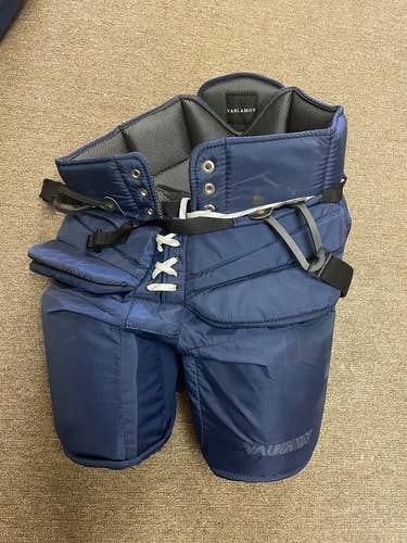 Blue Used Senior XL Vaughn Hockey Goalie Pants Pro Stock