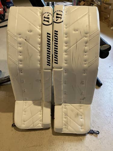 White Senior 33" Warrior Ritual G3 Goalie Leg Pads