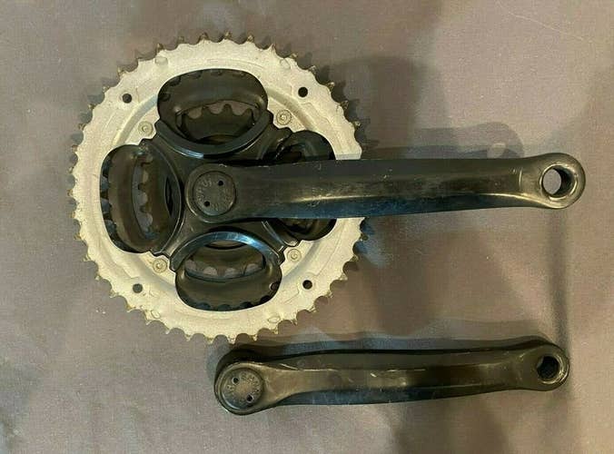 Shun 170mm 44/34/24 Steel Mountain Bike Triple Crankset w/Dust Caps GREAT