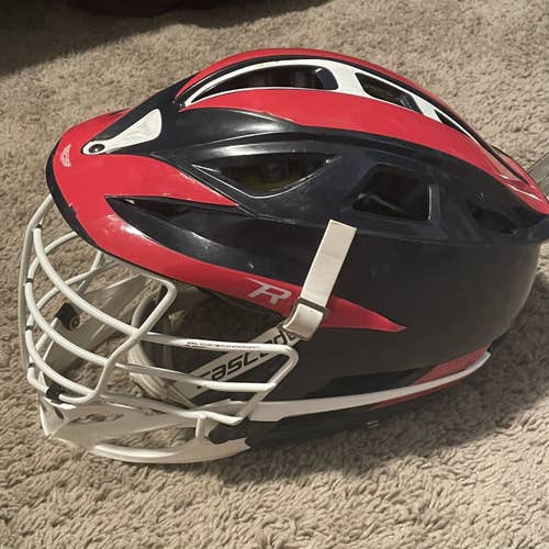 Red White and Navy Adult Cascade R Lacrosse Helmet