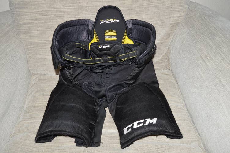 Black Junior New Large CCM Super Tacks Hockey Pants