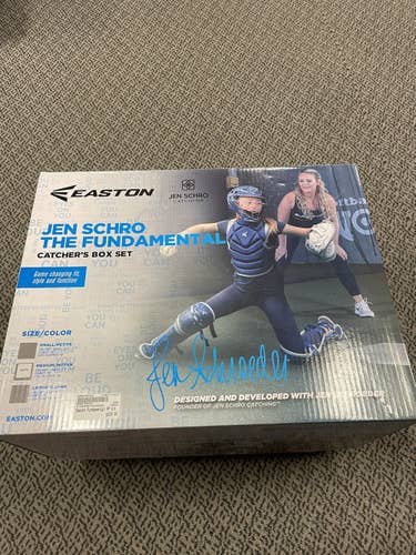 Easton white medium Jen Schro fundamental catchers set