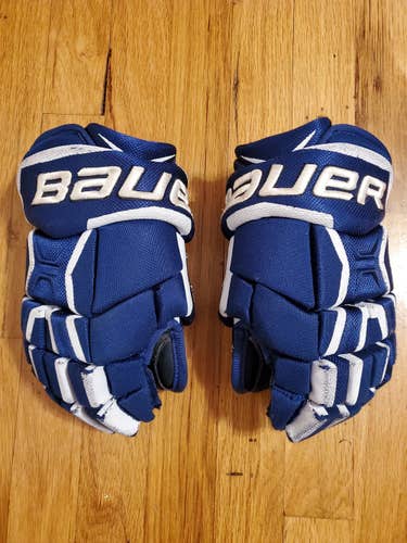 Blue Used Youth Bauer Supreme TotalOne MX3 Gloves 10"