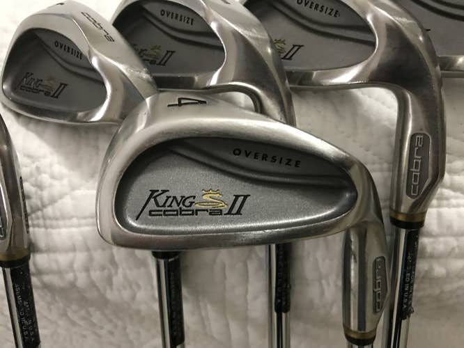 King Cobra II Oversize Iron Set 4-9, PW (7 clubs) Stiff Flex Steel Shaft