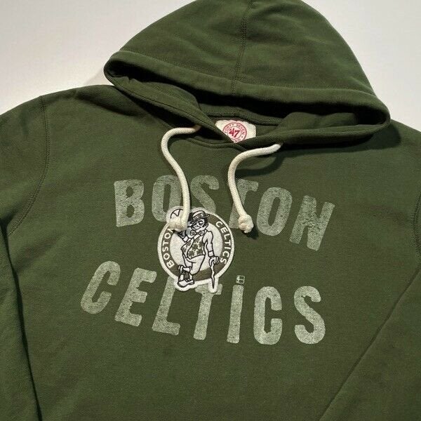 Boston Celtics Sweatshirt Mens 2XL Adult Green NBA Basketball 47 Brand Hoodie