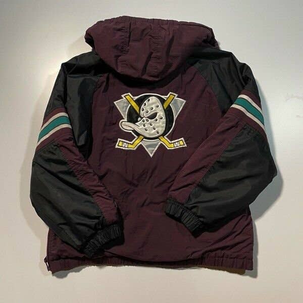 Anaheim Mighty Ducks Jacket Youth XL Boys Purple Vintage 90s
