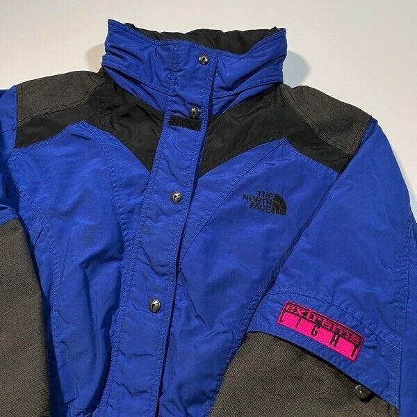 The North Face Jacket Men Medium Adult Blue Winter Coat Zip Extreme Light Hood