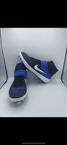 Nike Alpha Huarache Elite 2 Mid Baseball Cleats Men's Size 13 Blue AJ6874-400