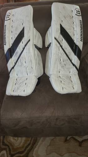 White Used Intermediate 31" Warrior Ritual G4 Goalie Leg Pads