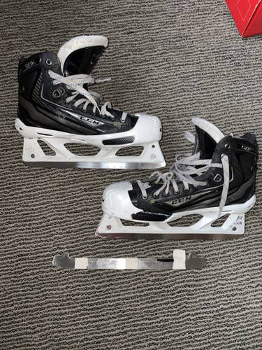 CCM Ribcor 50k Goalie Skates - Worn 10x’s! + Xtra Set of Blades (Size 9)