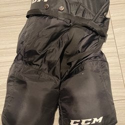 Black Junior Used Large CCM LTP Hockey Pants
