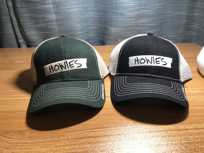 Brand New, 1 Black And 1 Green Men's One Size Fits All Howies Hat 2 For $20