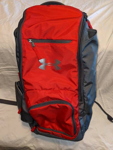 Under Armour Lacrosse Back Pack Red Gray used