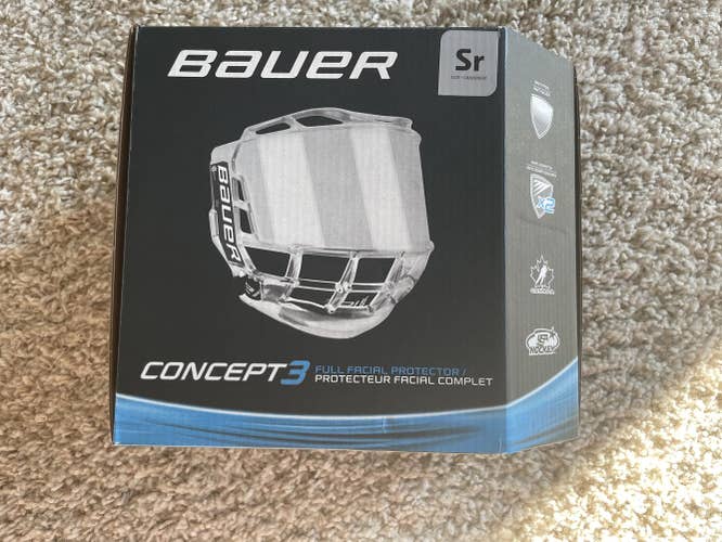 New Senior Bauer Concept 3 Full Shield Full Cage