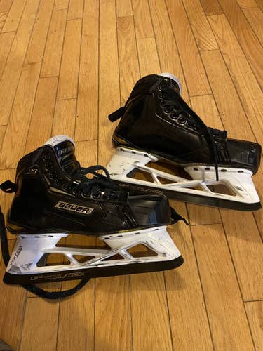 Senior Used Bauer Supreme 2S Pro Goalie Skates Regular Width Pro Stock Size 8