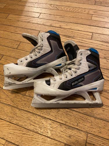 Junior Used Bauer Reactor 5000 Hockey Goalie Skates Regular Width Size 5