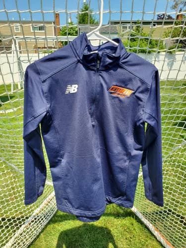 Team 91NAVY Men's Used Youth Large New Balance half Zip Pullover