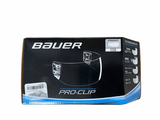 New Bauer Visor Pro Straight Cut Senior