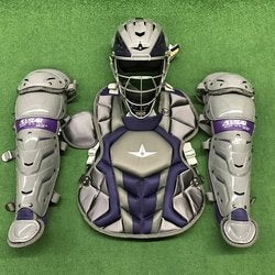 All Star System 7 Axis Youth 10-12 Catchers Gear Set - Graphite Purple