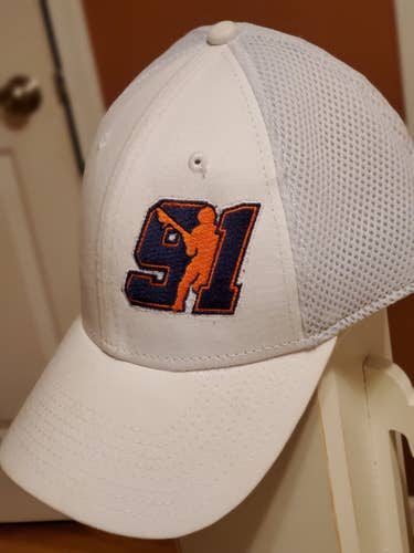 Team 91 Snapback Hat New Era 9FORTY  White Unisex Used One Size Fits All