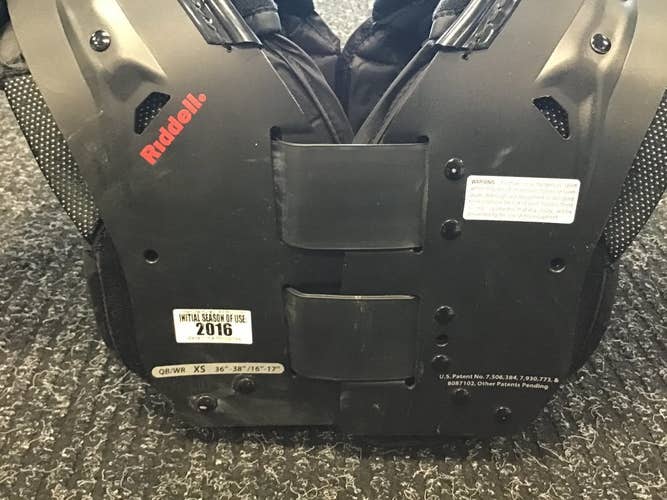 Used Riddell Power Spx Qb Wr Xs Football Shoulder Pads