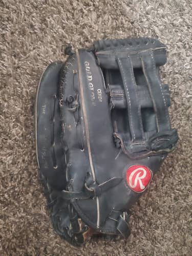 Black Used Adult Rawlings Outfield Left Hand Throw Player Preferred Baseball Glove 13"