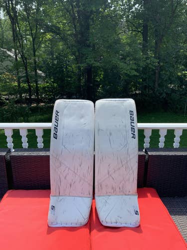 White Senior 34" Bauer  Supreme 2S Pro Goalie Leg Pads- NEED TO SELL SOON