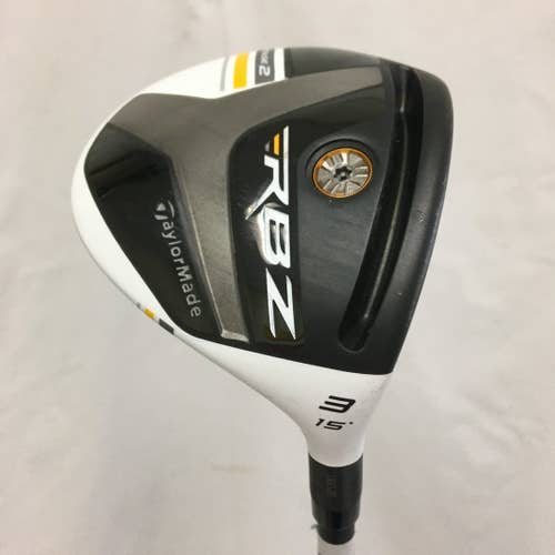 Used Taylormade Rocketballz Rbz Stage 2 3 Wood Graphite Stiff Golf Fairway Woods