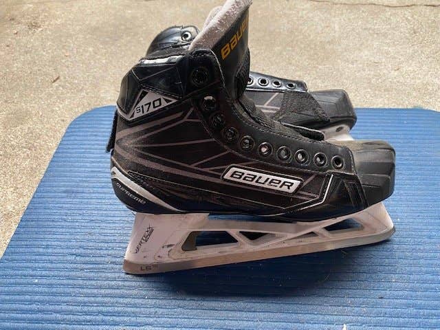 Senior Used Bauer Supreme S170 Hockey Goalie Skates Size 7