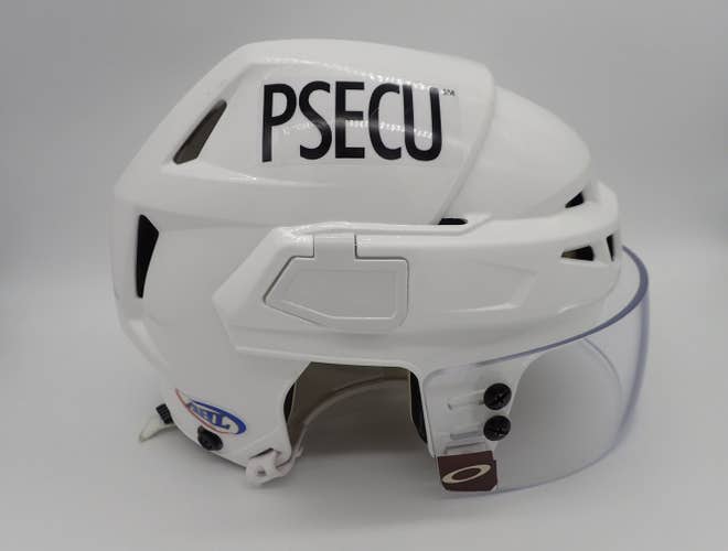 Hershey Bears #5 PRO STOCK HOCKEY HELMET CCM V08 White RARE AHL
